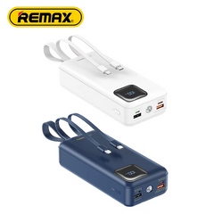 REMAX RPP-550 30000mAh SUJI SERIES PD 20W+QC 22.5W Fast Charging CABLE POWER BANK-Blue