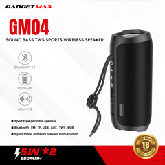 GADGET MAX - GM04 Sports TWS Wireless Bluetooth Speaker - Blue