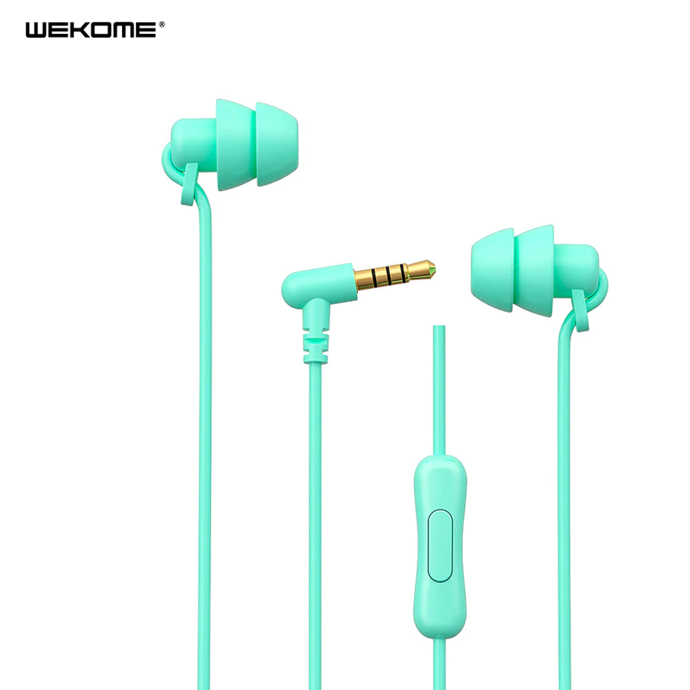 WEKOME YB02 SHQ SERIES WIRED SLEEP EARPHONES FOR MUSIC & CALL YB02 (3.5MM) - Green
