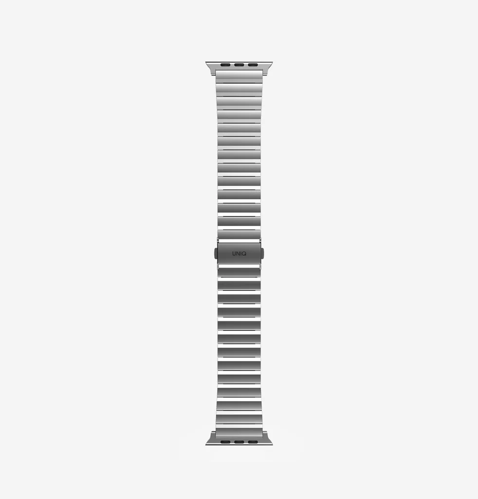 UNIQ STROVA APPLE WATCH STEEL LINK BAND 45/44/42MM STERLING