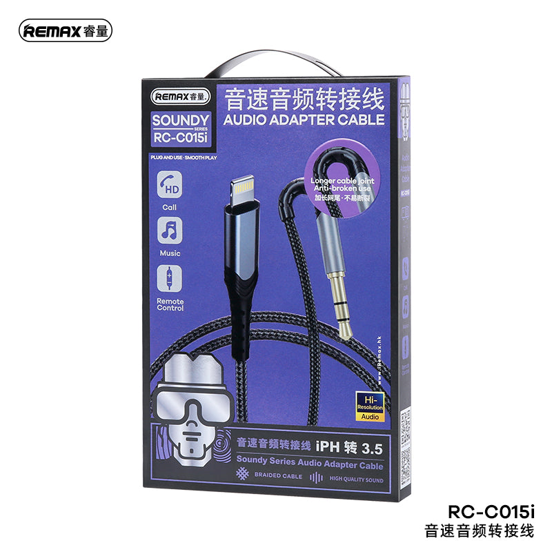 REMAX RC-C015I SOUNDY SERIES AUDIO ADAPTER CABLE(RC-C015I) (1M)