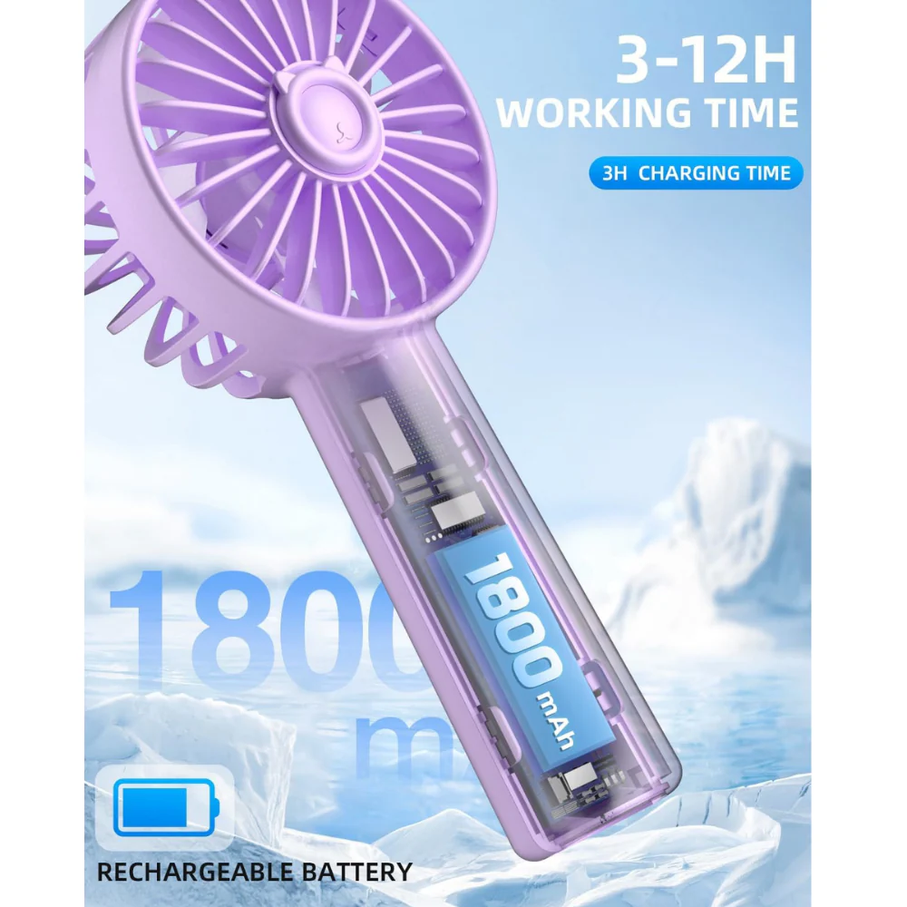 T PRO - M30 HANDHELD FAN (3W) - Purple
