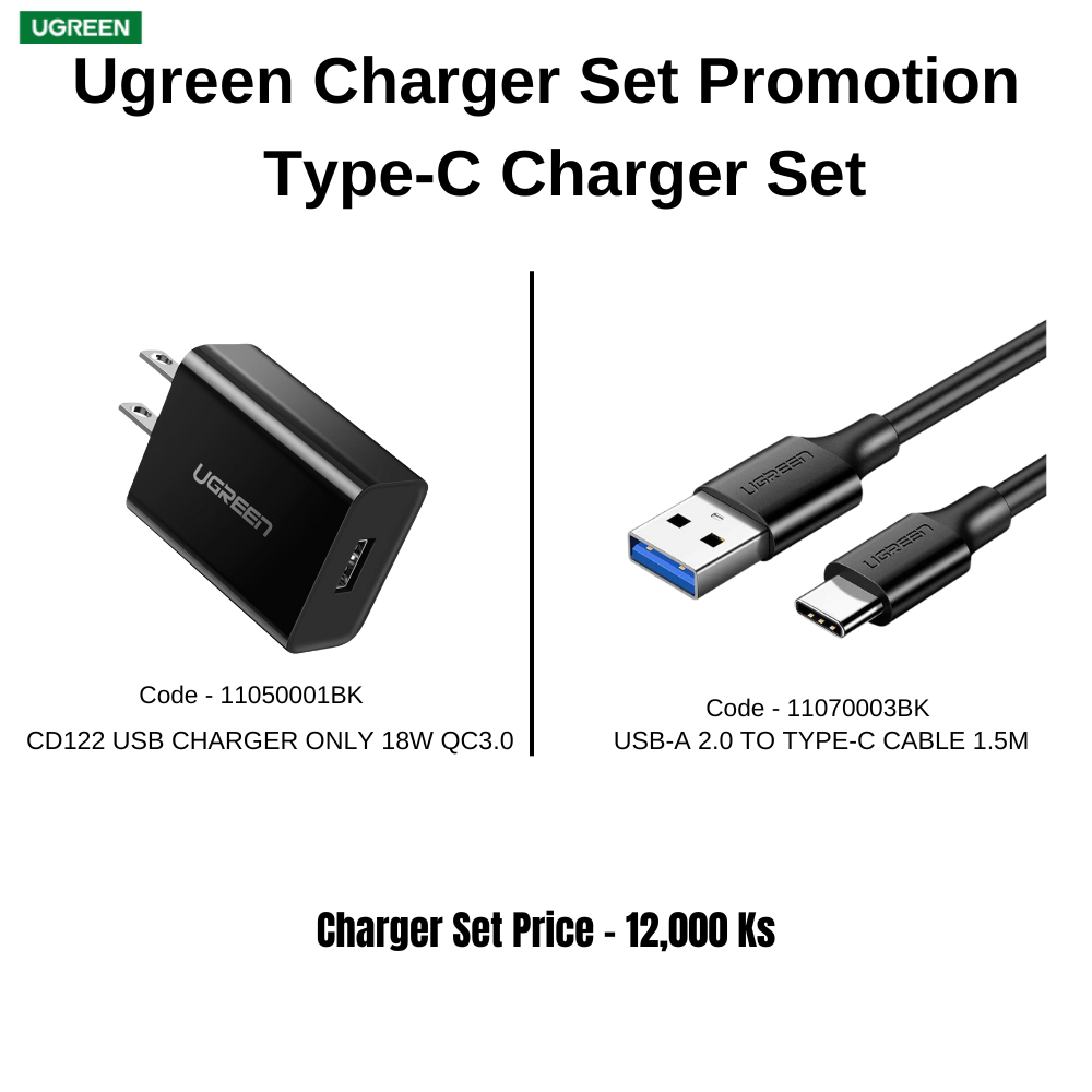 Ugreen 18W Charger + Type-C Cable