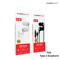 GADGET MAX - P20 Type-C Wired Earphone - White