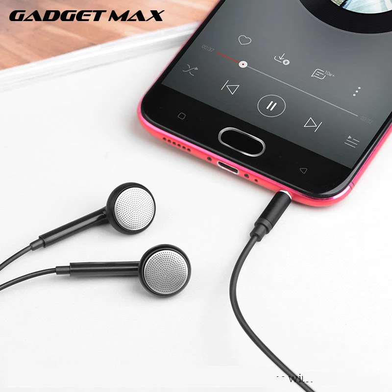 GADGET MAX GM05 PEACEFUL SOUND WIRED 3.5MM Wired Earphone (1.2M)(White)