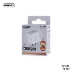 REMAX RP-U97 FIGEN SERIES SINGLE PD 20W MULTI-COMPATIBLE CHARGER, 20W Fast Charger, PD Charger