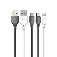 WK WDC-092M MICRO FULL SPEED PRO DATA CABLE FOR MICRO 2.4A (3M) - White