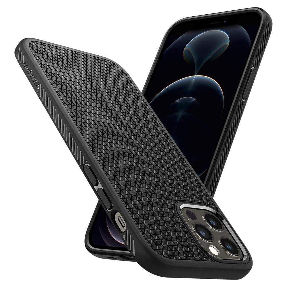 Spigen iPhone 12 Pro Liquid Air Series - Matte Black