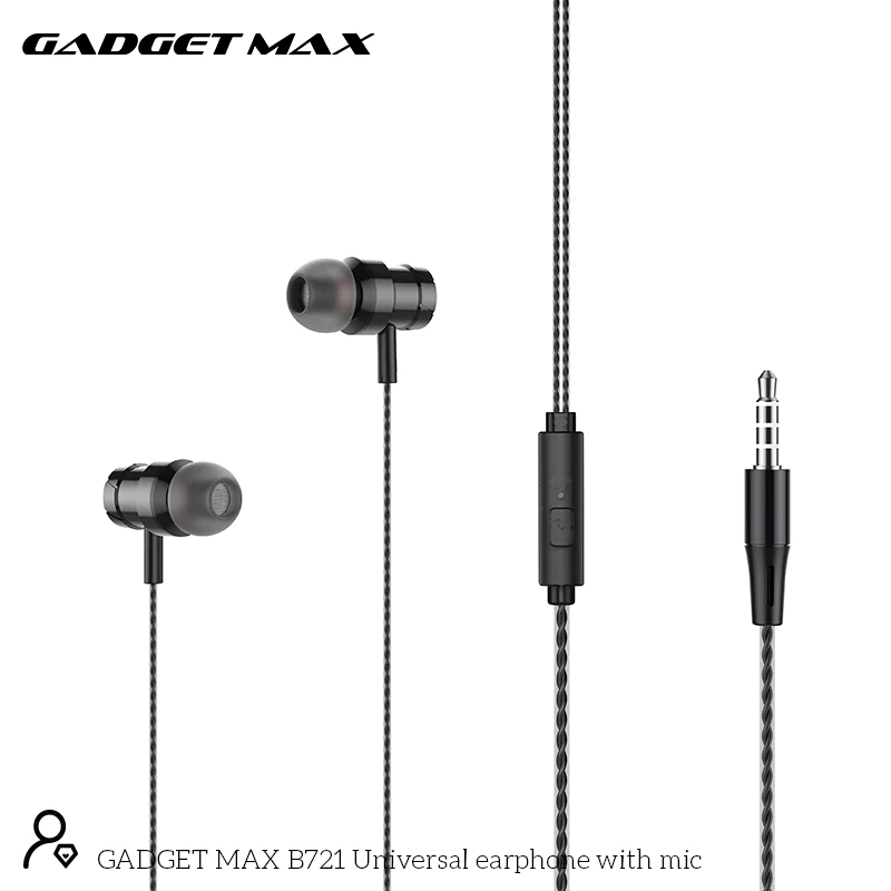 GADGET MAX B721 3.5MM IN-EAR UNIVERSAL BUDDY EARPHONE WITH MIC Wired Earphone