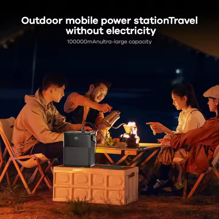 REMAX - FP-1 Piloteer Series 100000mAh PD+QC Fast Charging LED Power Bank ( PD 27W + QC 22.5W ) - Black