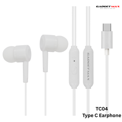 GADGET MAX - TC04 Type-C Wired Earphone - White