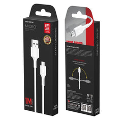 WEKOME Micro Cable (WDC-136M) YOUPIN SERIES 3A DATA CABLE FOR MICRO (1M) (3A), Android Cable, Charging Cable, Android Charging Cable-White