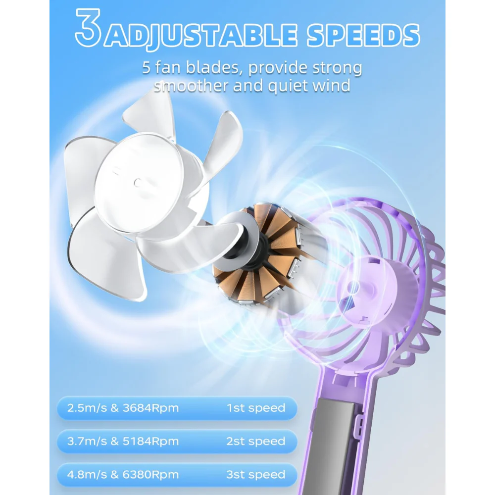 T PRO - M30 HANDHELD FAN (3W) - Purple