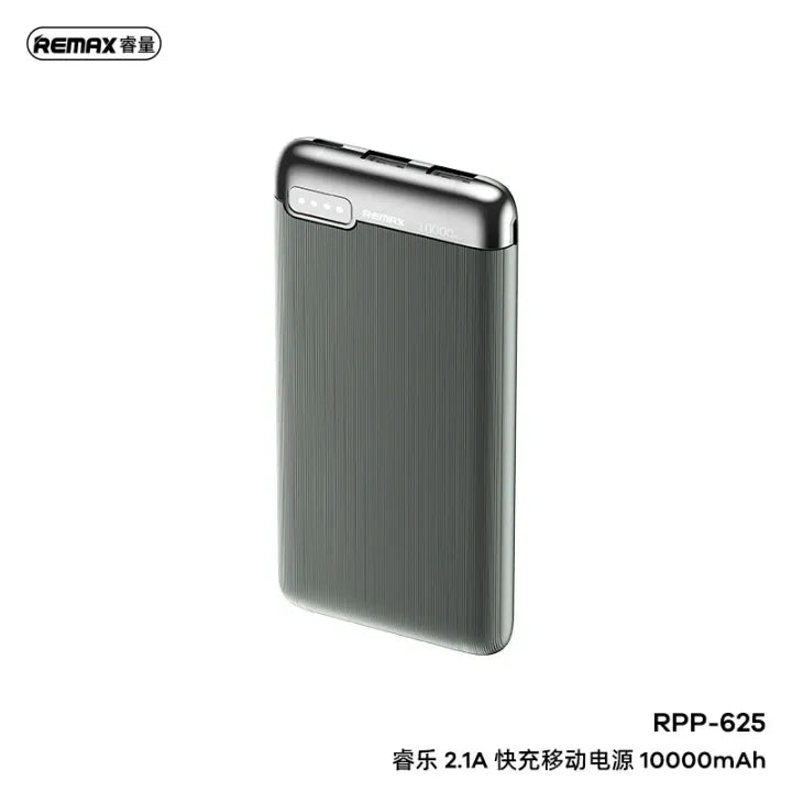 REMAX RPP-625 10000mAh RUINAY SERIES 2.1A FAST CHARGING POWER BANK (INPUT-TYPE-C/MICRO) (OUTPUT-USB 1/2)