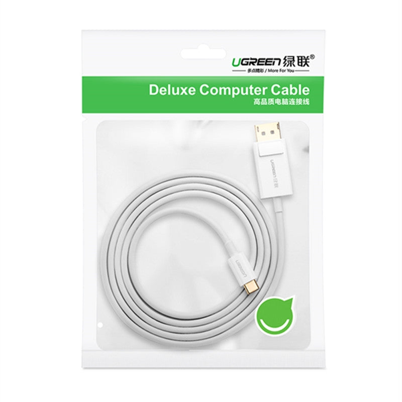 UGREEN MM139 USB TYPE-C TO DP CABLE (1.5M), Type-C to DP Cable, Display Port Cable - White