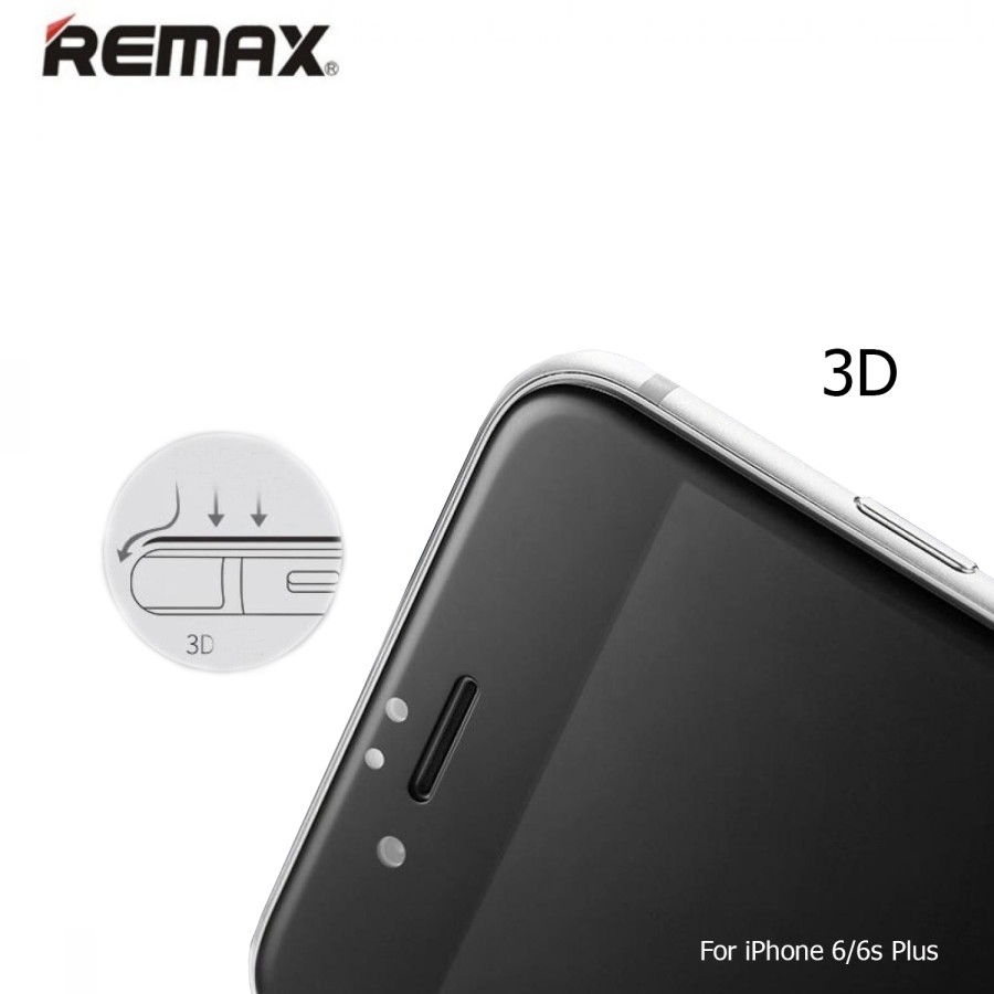 Remax -- 3D Full Tempered Glass For iPhone 6 (Black)