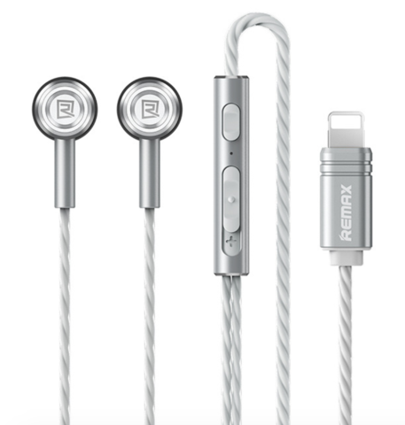 REMAX RM-598I iPhone Wire Earphone FOR MUSIC, & CALL (1200MM) Stereo Sound Wired Headset , For IPhone ,Lighting Earphone