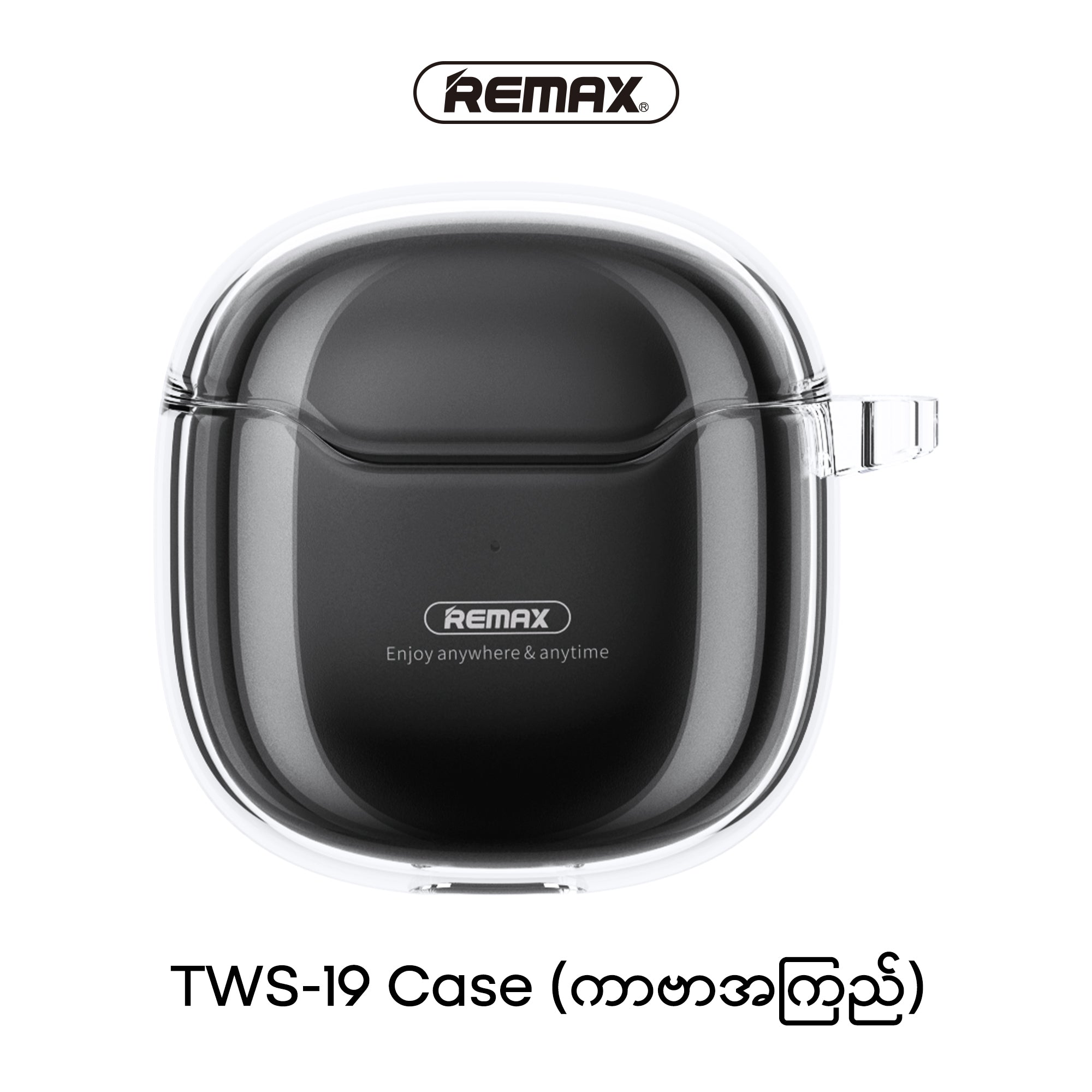 Remax RM-3000 Crystal Clear Protective Case for TWS-19 Earbuds