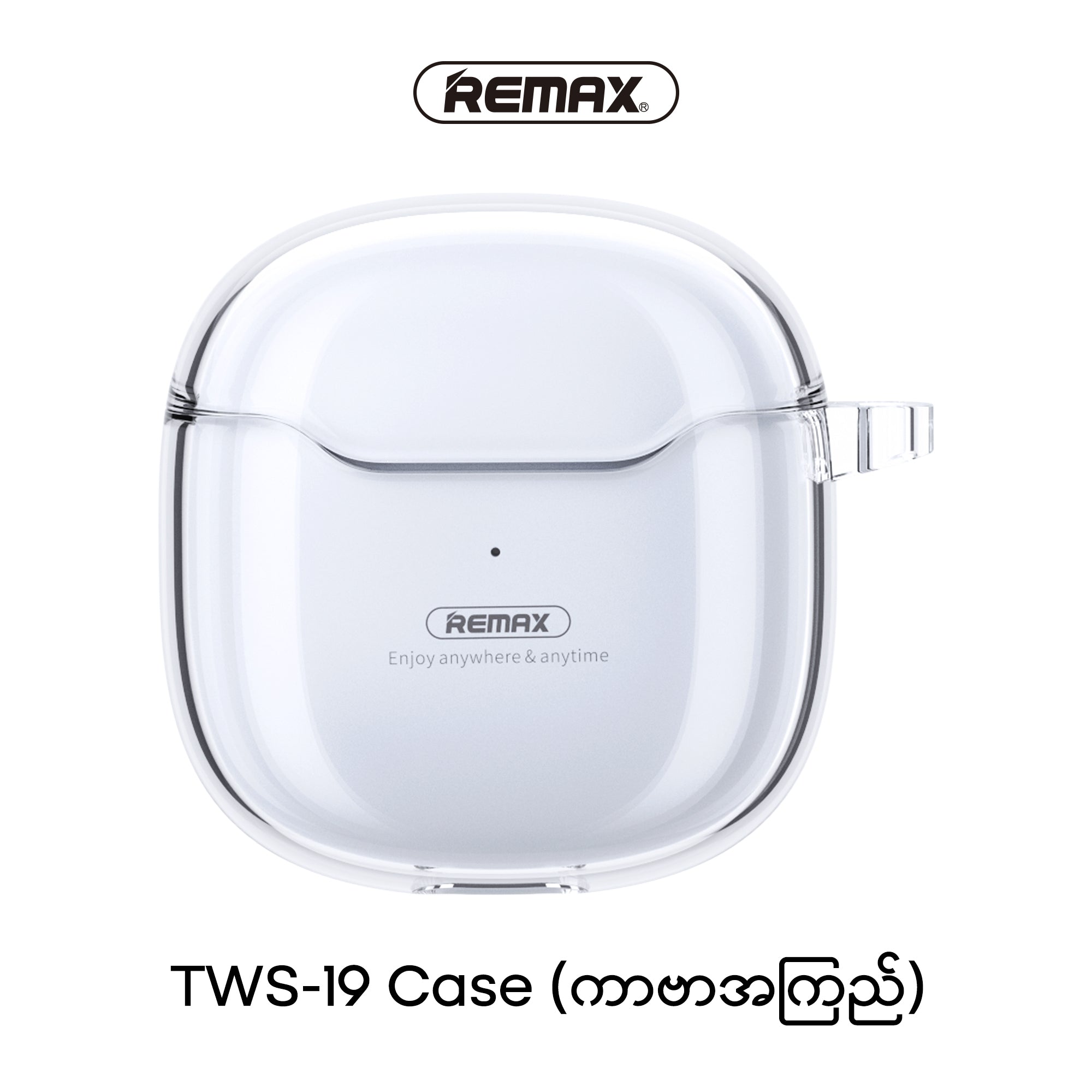 Remax RM-3000 Crystal Clear Protective Case for TWS-19 Earbuds