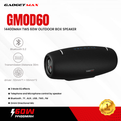 GADGET MAX GMOD60 14400MAH TWS 60W Outdoor Speaker