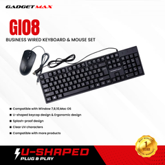 GADGET MAX GI08 BUSINESS WIRED KEYBOARD & MOUSE SET