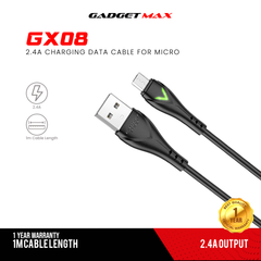 GADGET MAX GX08 MICRO 2.4A CHARGING DATA CABLE FOR MICRO (2.4A)(1M) - RED