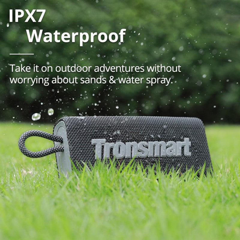TRONSMART TRIP 10W PORTABLE SPEAKER (5.3V), Bluetooth Speaker, Protable Speaker, Waterproof Speaker - Gray