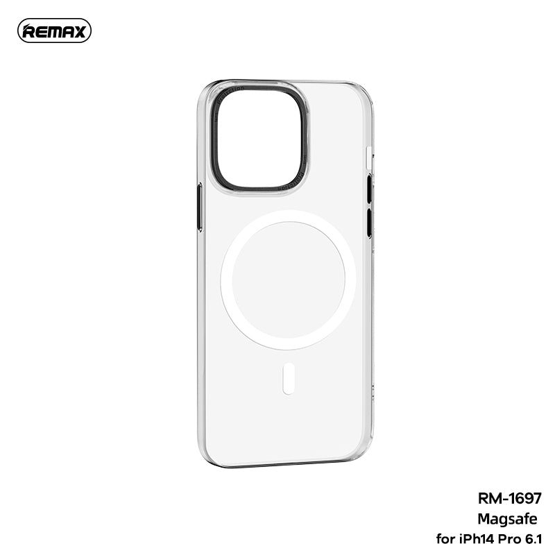 REMAX RM-1697 IPH 14 Series ICY SERIES MAGSAFE METAL-RING PHONE CASE FOR IPH 14 (6.1")/ IPH 14 PRO (6.1")/ IPH 14 PLUS (6.7")/ IPH 14 PRO MAX (6.7")