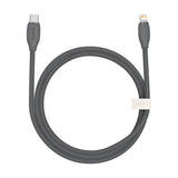 BASEUS JELLY LIQUID SILICA GEL FAST CHARGING DATA CABLE TYPE-C TO IPHONE 20W 1.2M, , Type-C to Lighting iPhone Cable, 20W Cable