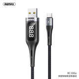 REMAX-RC-096A LEADER SMART DISPLAY 2.1A DATA CABLE FOR TYPE.C,Cable,Type C Cable for Andorid,USB Type C Cable,USB C Charger Cable,Type C Data Cable,Type C Charger Cable,Fast Charge Type C Cable,Quick Charge Type C Cable,the best USB C Cable