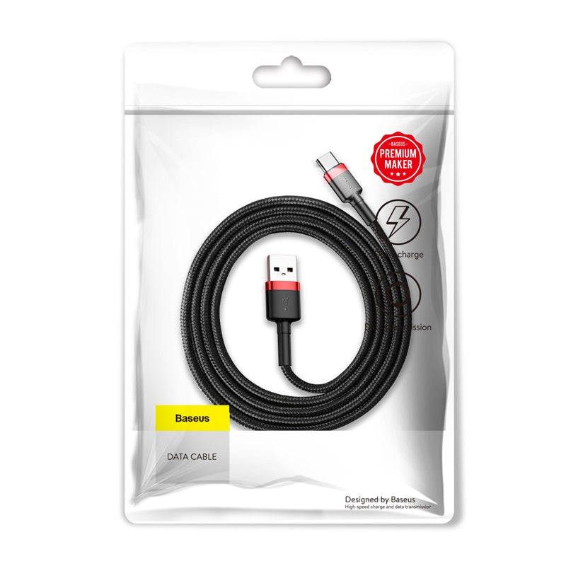 BASEUS CAFULE CABLE USB FOR TYPE.C 3A 1M - Red + Black