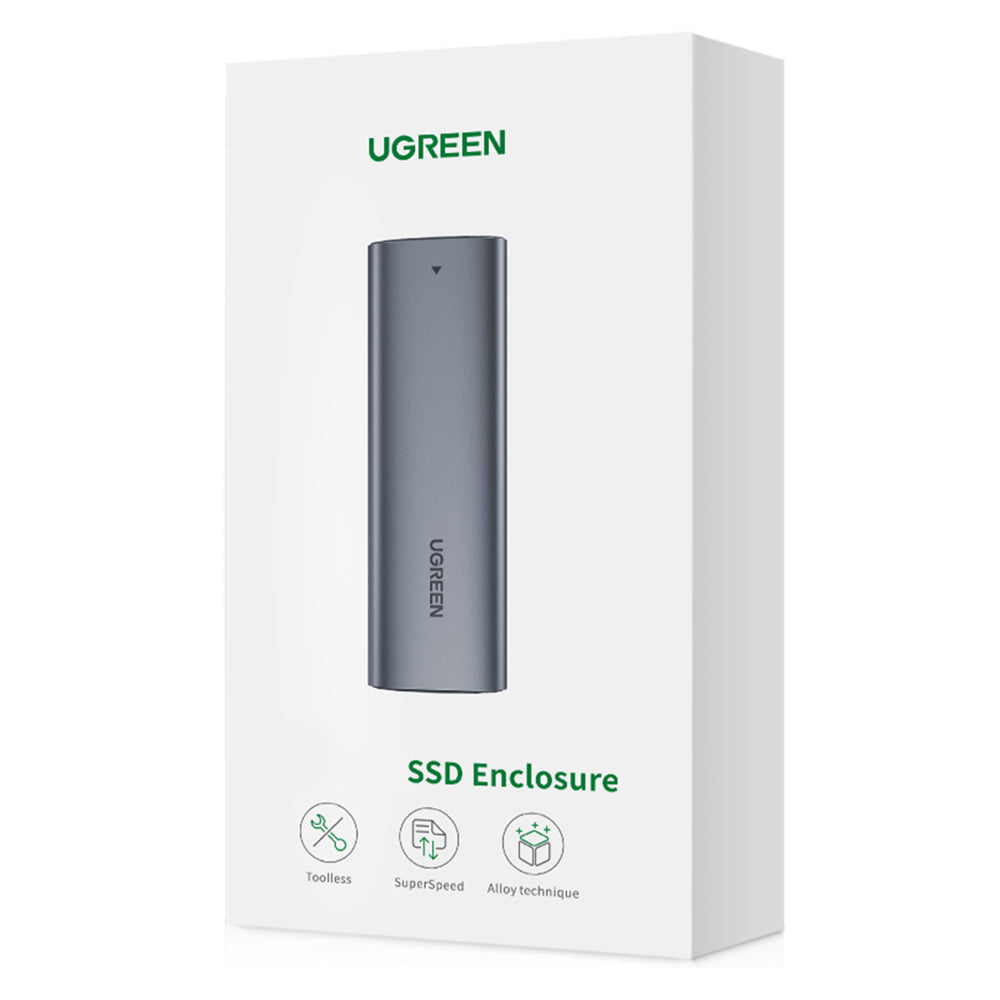 UGREEN CM400 USB-C TO M.2 NEFF 5G SSD ENCLOSURE WITH USB A TO USB C CABLE (50CM) (10903),