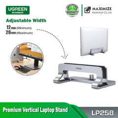 UGREEN LP258 VERTICAL LAPTOP STAND (LAPTOPS UP TO 15.6 INCH), Laptop Stand, Vertical Laptop Stand
