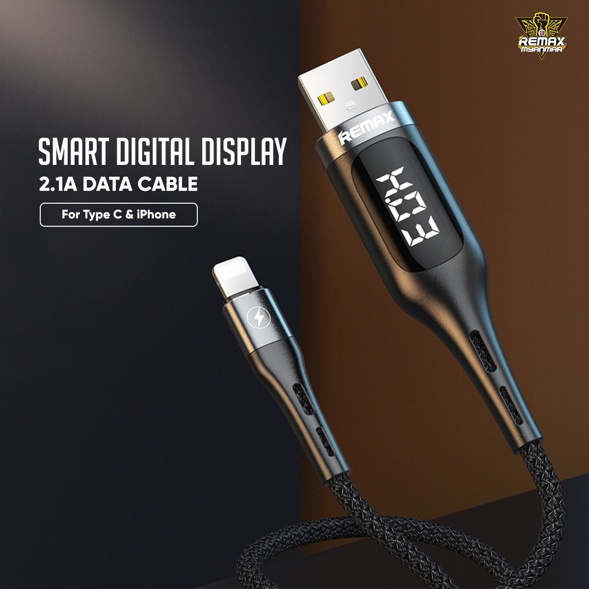 REMAX-RC-096I LEADER SMART DISPLAY 2.1A DATA CABLE FOR LIGHTNING,Lightning Cable,iPhone Data Cable,iPhone Charging Cable,iPhone Lightning charging cable ,Best lightning cable for iPhone,Apple iPhone Cable,iPhone USB Cable,Apple Lightning to USB Cable
