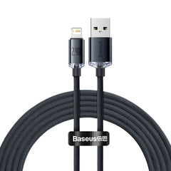 BASEUS Crystal Shine Series Fast Charging Data Cable USB to iPhone 2.4A 2M - Black