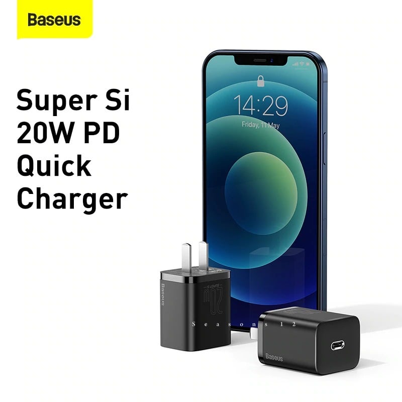 BASEUS SUPER SI PD (20W) QUICK CHARGER - Black