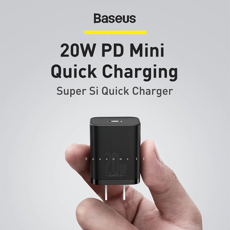 BASEUS SUPER SI PD (20W) QUICK CHARGER (PD PORT) (CN), PD Charger, Charger for iPhone, 20W PD Charger