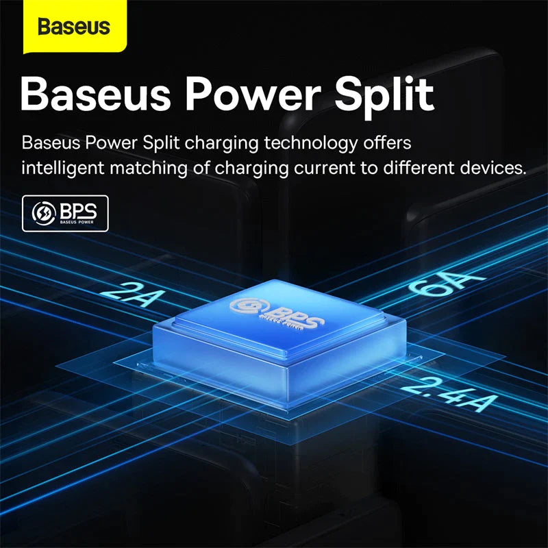BASEUS FLASH SERIES II TWO FOR THREE FAST CHARGING CABLE U+C TO M+L+C 100W 1.2M - Black