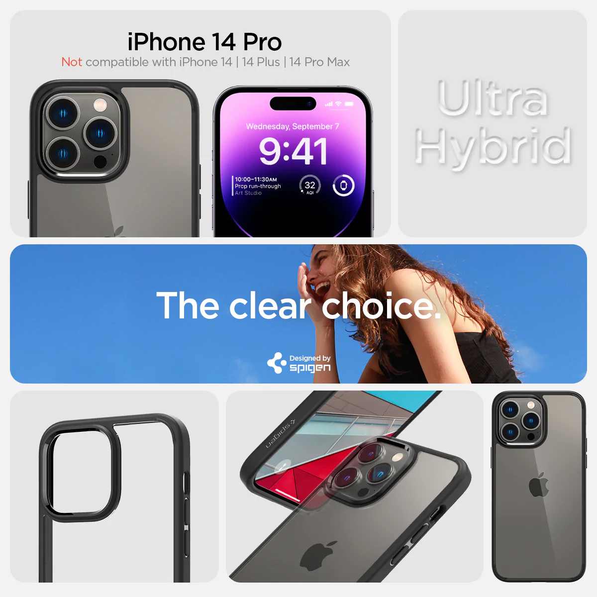 Spigen iPhone 14 Pro Ultra Hybrid Series-Frost Black