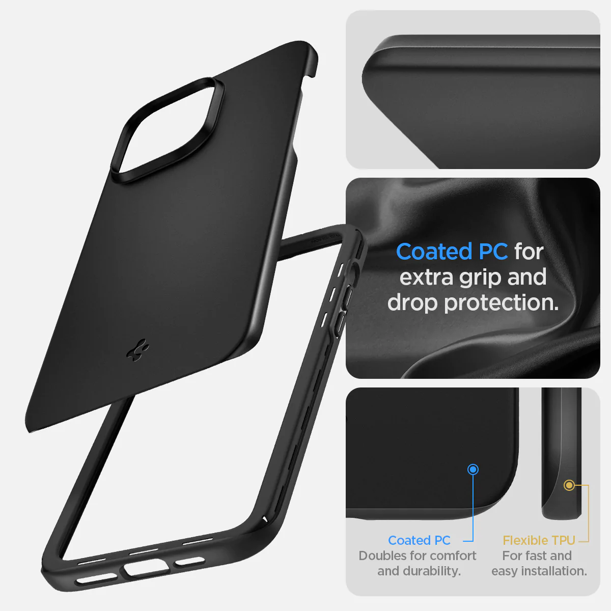 Coque Hybride iPhone 15 Pro Max Spigen Thin Fit
