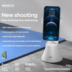 REMAX P30 LIVE STREAMING GIMBAL,Mobile Phone Stand Holder, Lazy,phone holder stand,Adjustable Phone Holder ,Tablet Universal Mobile Phone Holder ,360 Degree Long Arm, TikTok Stand Live Stand Holder for iphone, xiaomi , android,all in one