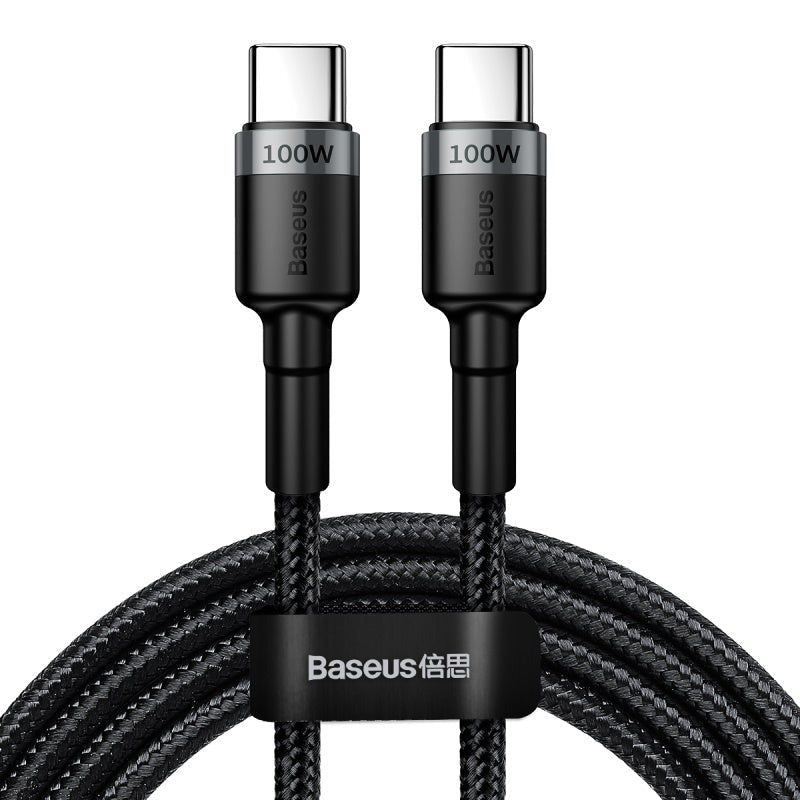 BASEUS CAFULE PD 2.0 100W FLASH CHARGING TYPE.C FOR TYPE.C CABLE (20V 5A) 2M,C TO C  Data Cable ,Type C to Type C Fast Charging Cable , USB C Cable , PD Cable , PD Port , C to C Cable Samsung , Xiaomi , Apple , Huawei