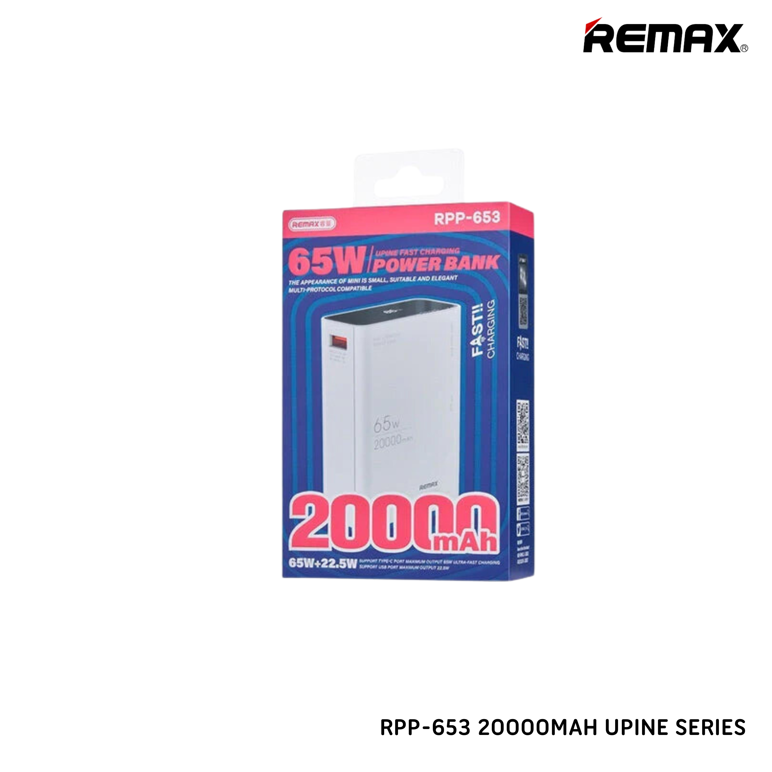 REMAX RPP-653 20000MAH UPINE 65W+22.5W FAST CHARGING POWER BANK