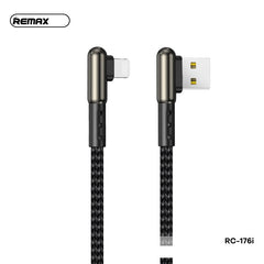 REMAX RC-176I JANLON 2 SERIES ZINC ALLOY BRAIDED GAMING DATA CABLE FOR IPH (1M) (2.1A) ,iPhone Lightning charging cable ,Best lightning cable for iPhone,Apple iPhone Cable,iPhone USB Cable,Apple Lightning to USB Cable