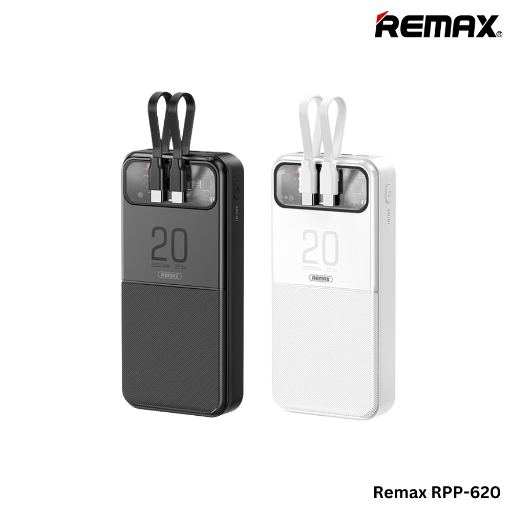 REMAX RPP-620 Stervui Series 20W+22.5W PD+QC Power Bank With 2 Fast Charging - Black