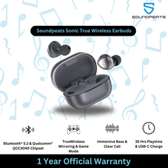 SoundPeats Sonic Bluetooth V5.2 True Wireless Earbuds
