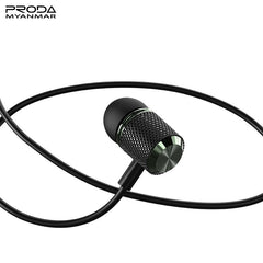 PRODA PD-E600 YUEYIN SERIES WIRED EARPHONE - Black