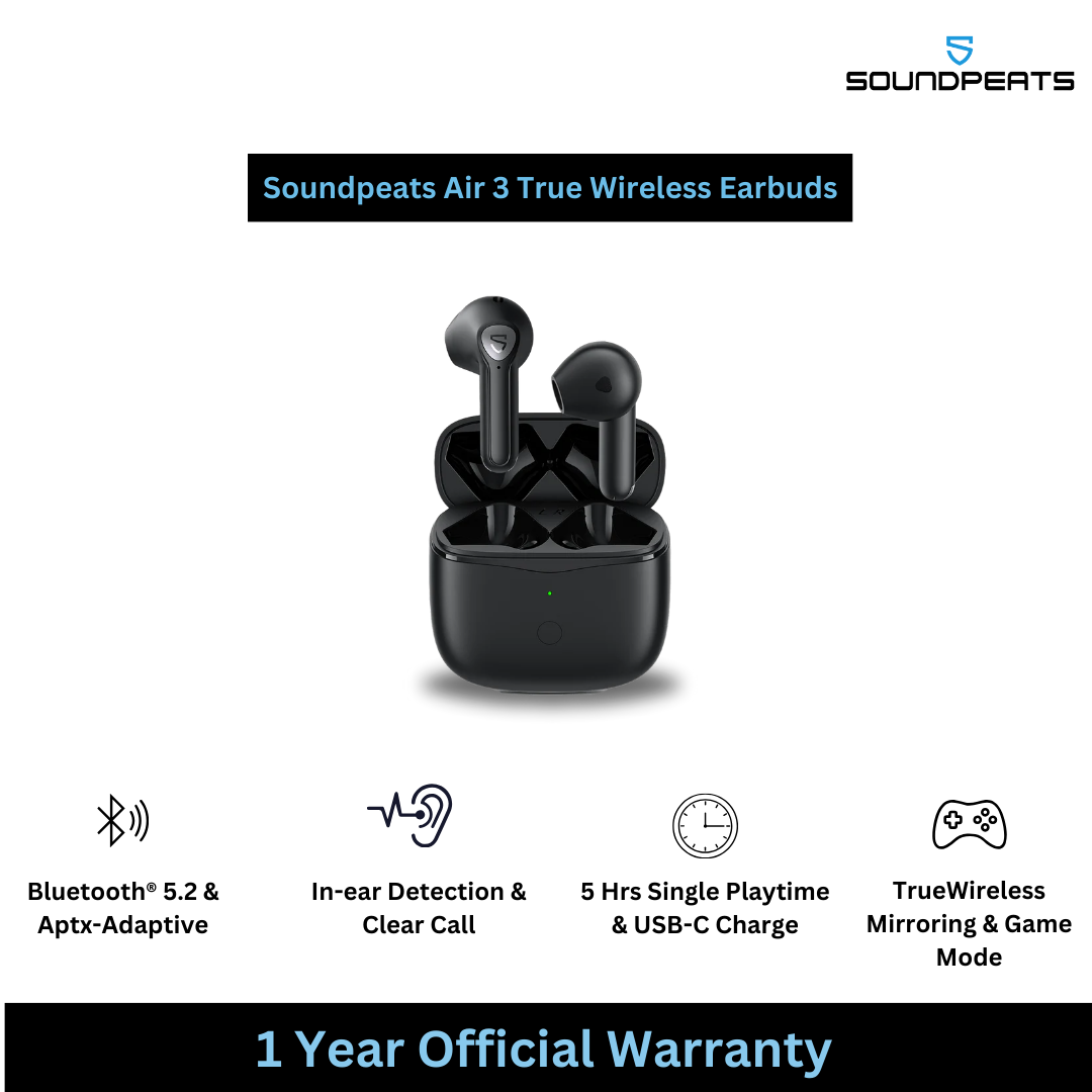 SoundPEATS Air3 Wireless Earphones QCC3040 Bluetooth V5.2