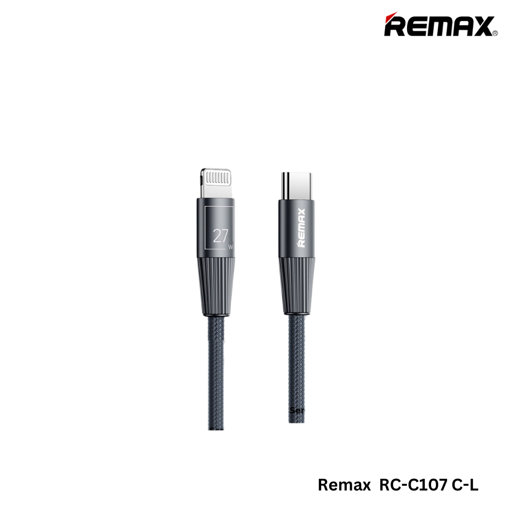 REMAX RC-C107 C-L Infinity Series 27W Zinc Alloy Braided Fast Charging Data Cable