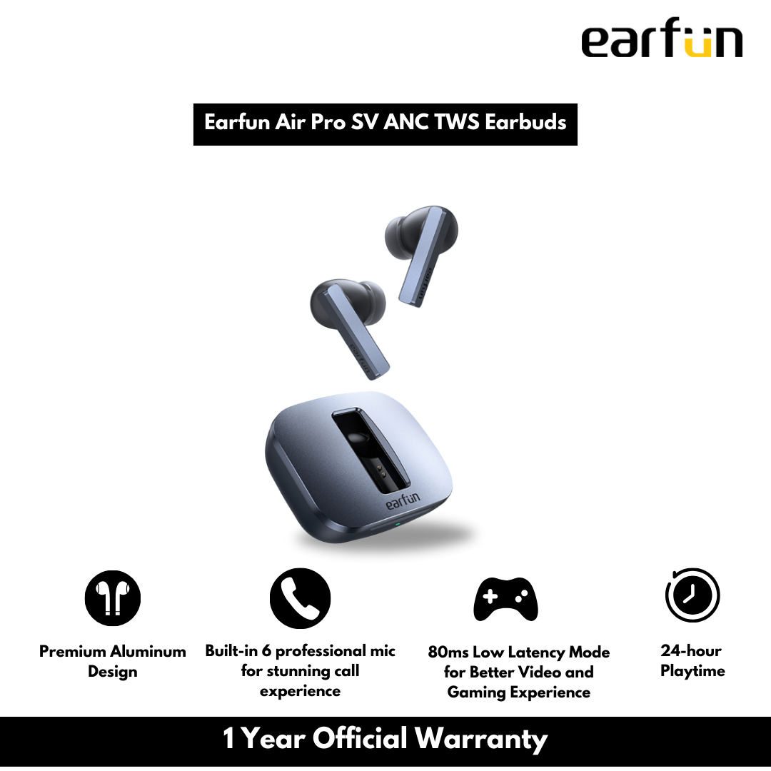 Earfun TW306 Air Pro SV Bluetooth V5.2 ANC True Wireless Earbuds